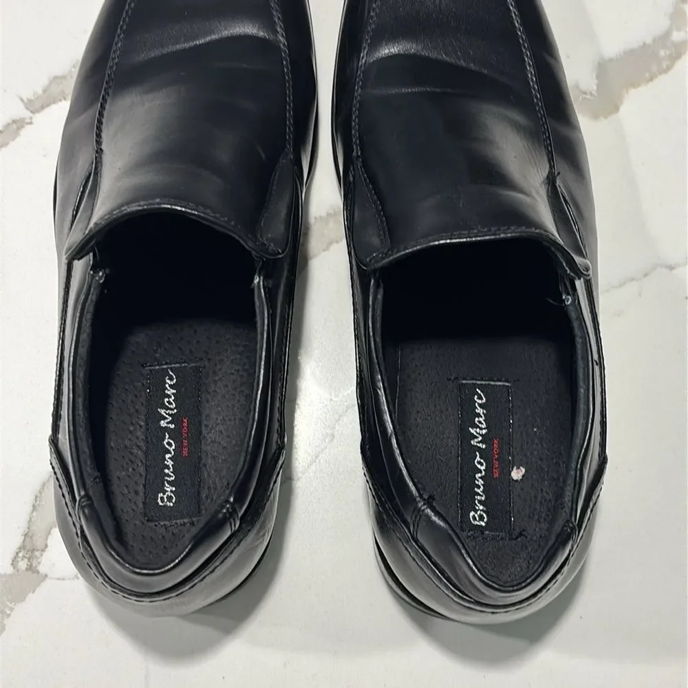 Bruno Marc Men's Black Square Toe Oxfords Dress Shoes Classic Slip on Formal 8.5